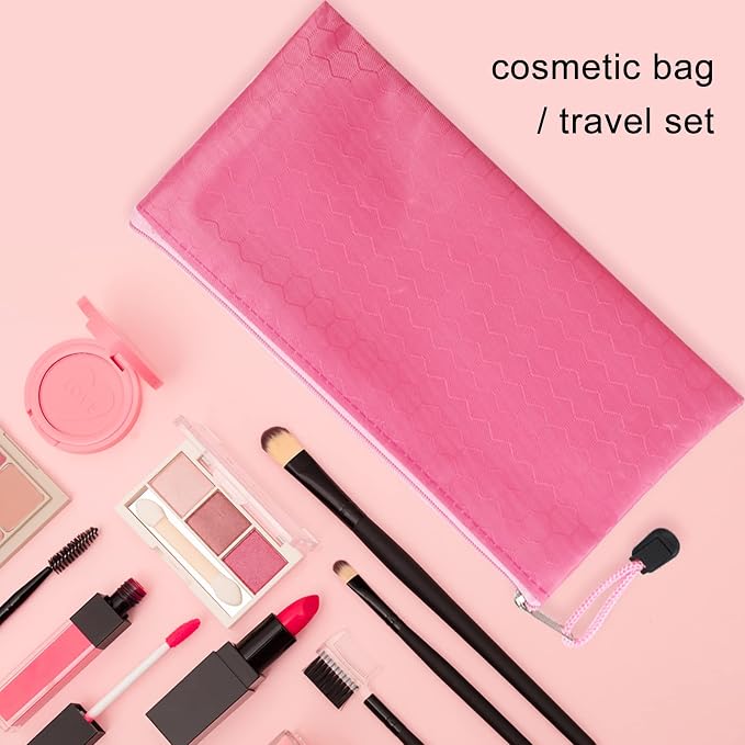 EOOUT 24pcs Pencil Pouch Bulk, Bill Size Zipper Pouches Pencil Case, Waterproof Pencil Bags for Office Supplies, Kids, Travel Accessories Stationery 12 Colors