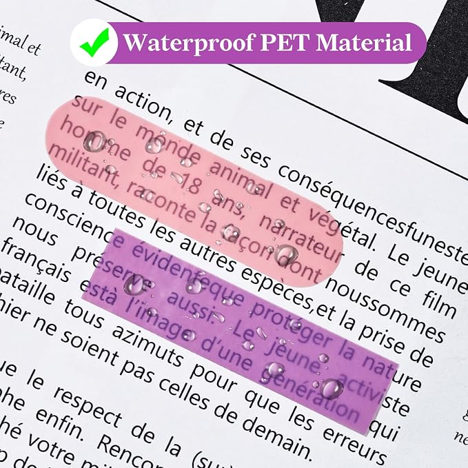 Temiary 2600 Pcs Transparent Sticky Index Tabs for Annotating, Colorful Books Tabs Clear Flags Strip Notes Tabs, Translucent Writable and Repositionable Page Markers for Bible Study Notebooks (Pastel)