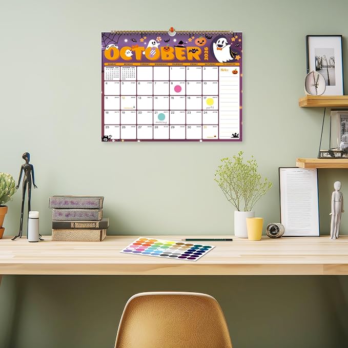 XISIDO 2026-2027 Wall Calendar, Calendar 2026-2027, 18 Month Calendar July 2026 - December 2027, 14.8" X 11.5", Calendar with Twin-Wire Binding, Hanging Hook and Julian Dates (Seasonal Designs)