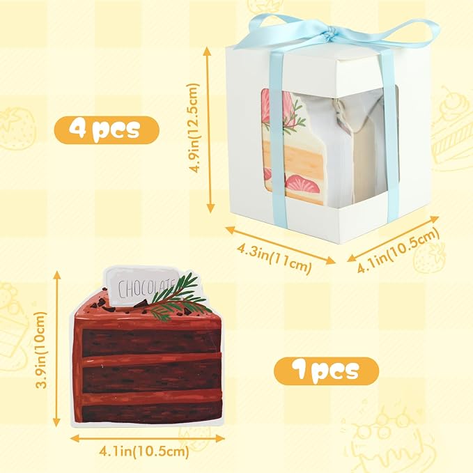 Cake Notepad Set 4 Pack of Dessert Themed Memo Pads Cute Mini Notebook for Baking Lovers Sweet Gift Idea Pocket-Size Memo Pads 110 Sheets/Pack (Cake)