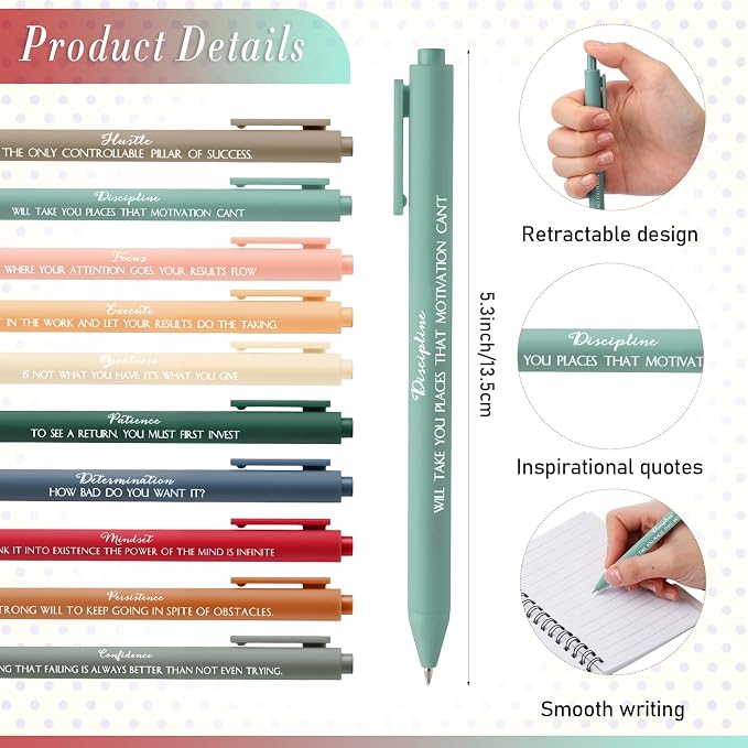 40 Pcs Motivational Inspirational Notebook Bulk with Notes Pen,Multicolor | Back to School Spiral Notebooks Inspirational Motivational Appreciation Gift for Students Teacher Employee Team Coworker