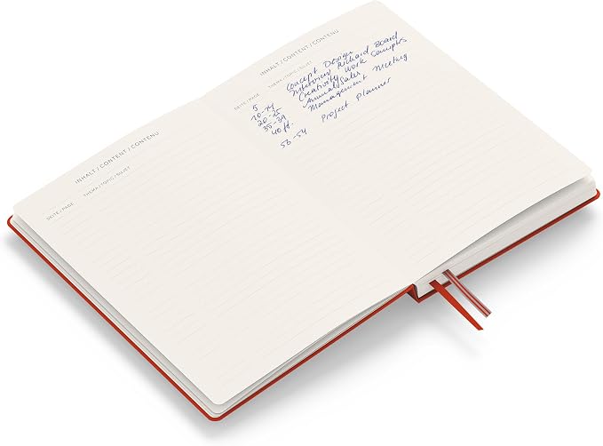 LEUCHTTURM1917 - Notebook Hardcover Medium A5-251 Numbered Pages for Writing and Journaling (Fox Red, Dotted)