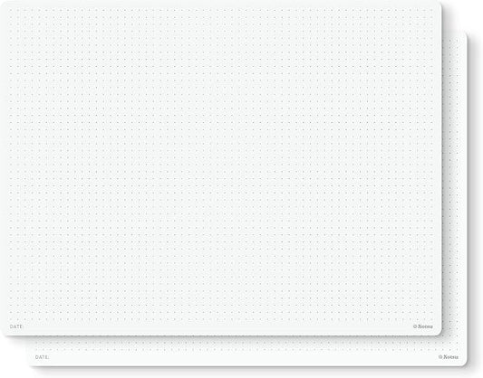 Notsu Dot Grid Notepads 8.5 x 11 inch, 2 Pack | Minimalist Dotted Memo Mouse Pads with Premium Thick Paper, Letter Size