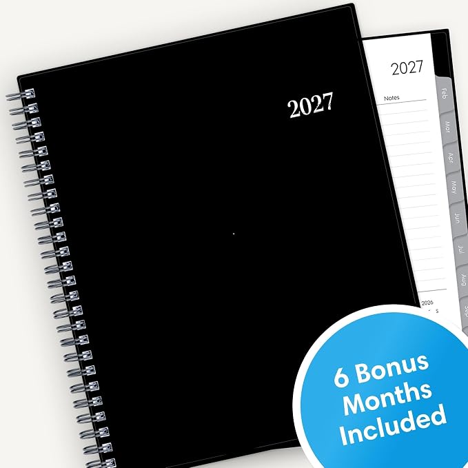 Blue Sky 2027 Weekly & Monthly Planner Calendar, 7"x9", Enterprise | January 2027 - December 2027, Flexible Cover, Durable Twin Wire Binding, Laminated Tabs
