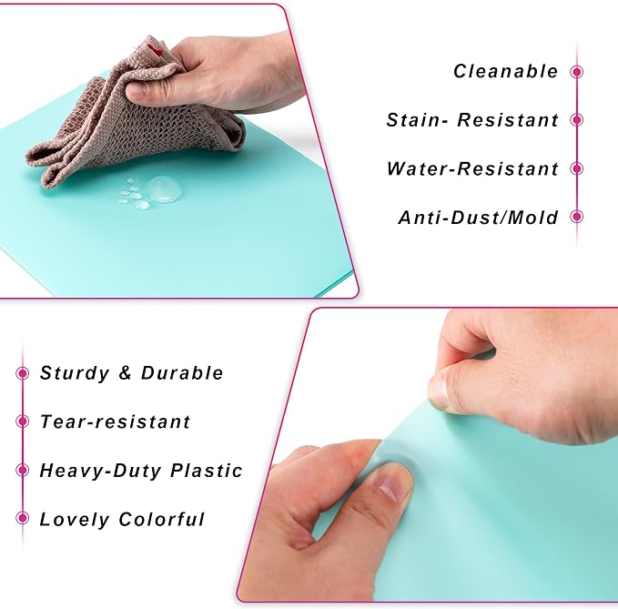 Aegero Plastic Folders with Pockets (7 Pack, Sweet Colors), Durable Heavy Duty File Folders with Business Card Slot, 2-Pocket Folder for Schoolwork & Office,Letter Size