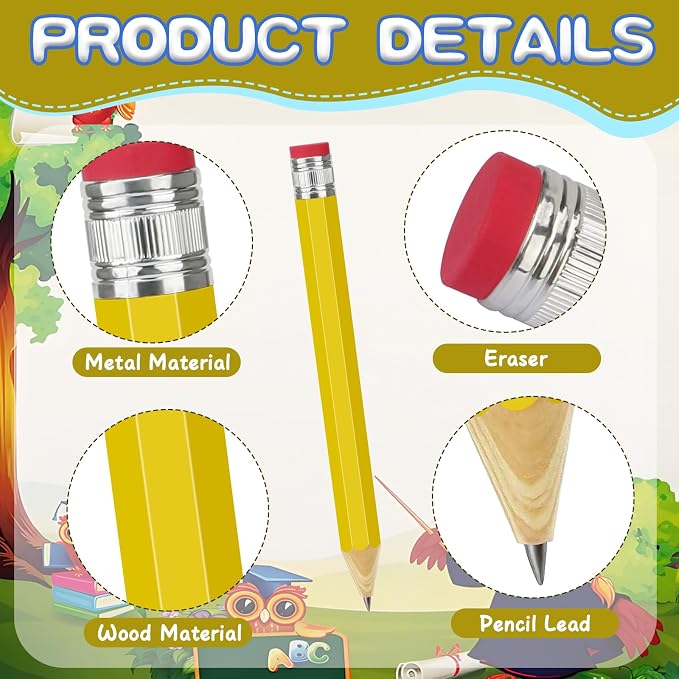 SAYAYA 16 Pack Jumbo Wooden Pencils 13.5 Inch Funny Giant Novelty Pencils for Gag Gifts, School Props, Birthday Parties, Decorative Use & Art Projects, Home Office Supplies, Yellow