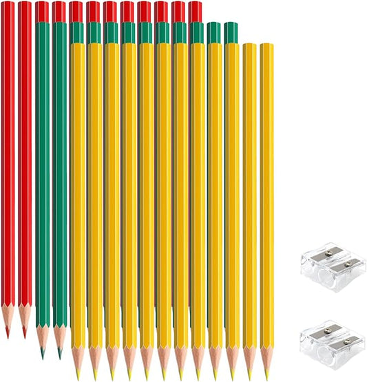 36 PCS Red Yellow Green Colored Pencils, Pre-sharpened Professional Wooden Art Pencils Set for Artists Painting | Premium Drawing Sketching Supplies