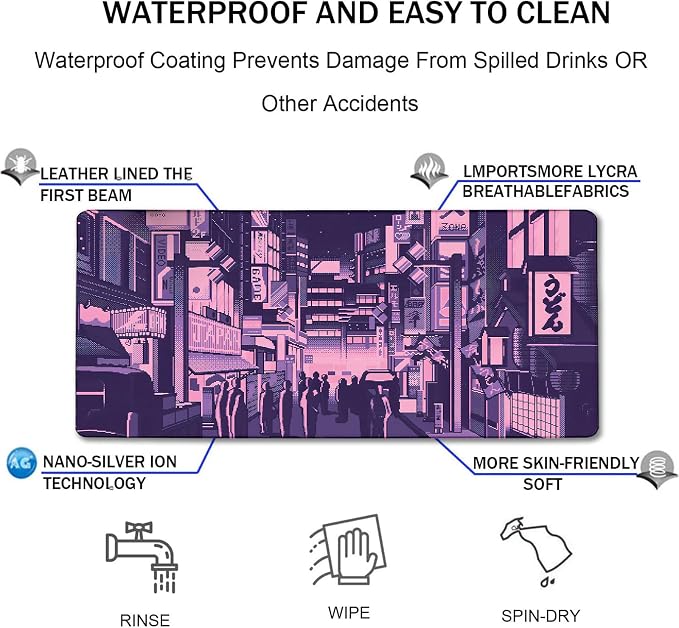 Large Mouse Pad, Office Desk Pad Gaming, Durable Waterproof Non-Slip Base Long XXL Large Gamer DeskMat for Home Office Gaming Work, Kyoto