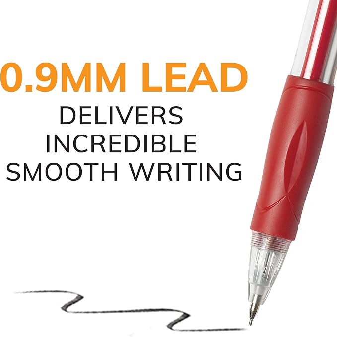BIC Velocity Strong Lead Mechanical Pencils, Thick Point (0.9 mm), School Supplies for Students and Teachers, 12-Count Pack