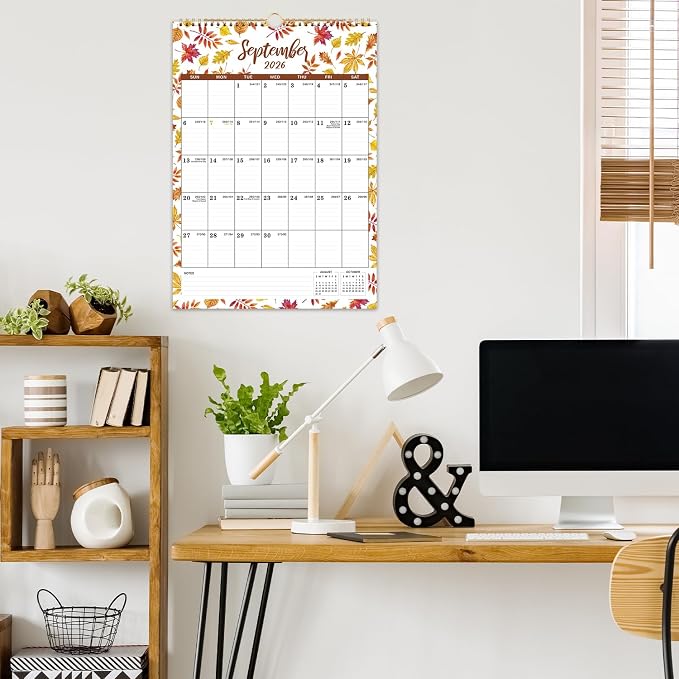 Calendar 2026-2027 - Wall Calendar 2026-2027, Jul 2026 - Dec 2027, 12" x 17", 18 Months Calendar 26-27, Large Writing Blocks for Home, Office & School Planning - 12 Different Themes