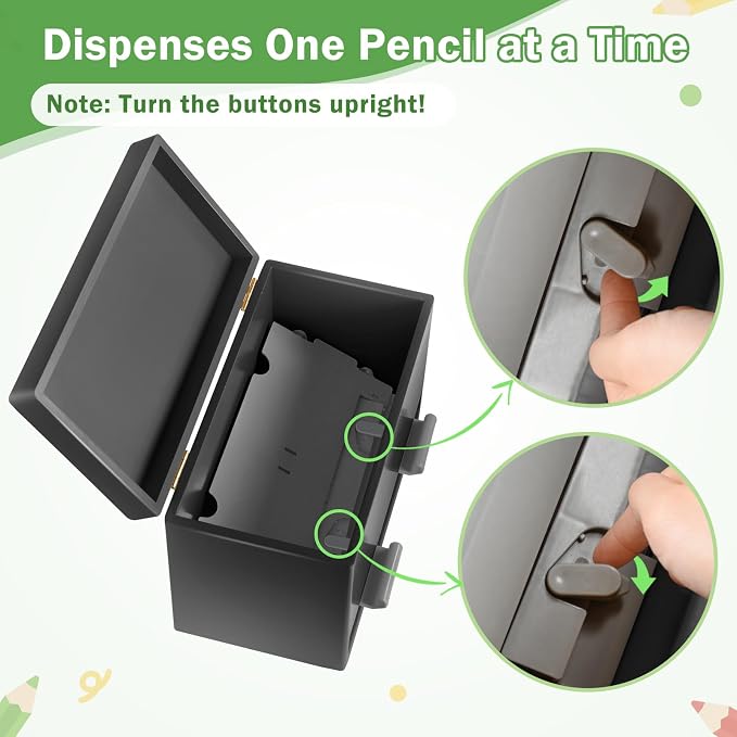 Aigybobo Pencil Dispenser for Classroom, Wooden Pencil Holder for Desk, Teacher Must Haves for Organization and Storage, Pencils Straw Dispenser for Classroom Office Kitchen Restaurant