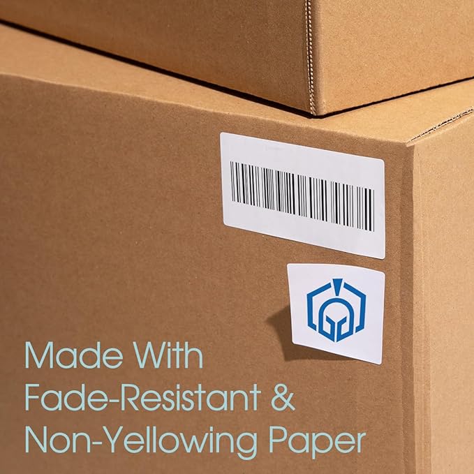 3" X 1.5" Matte White Printable Address Labels (500 Sheets, 7000 Stickers) | Mailing Labels and Product Packaging Stickers for Laser & Inkjet Printers - Spartan Industrial Template R010