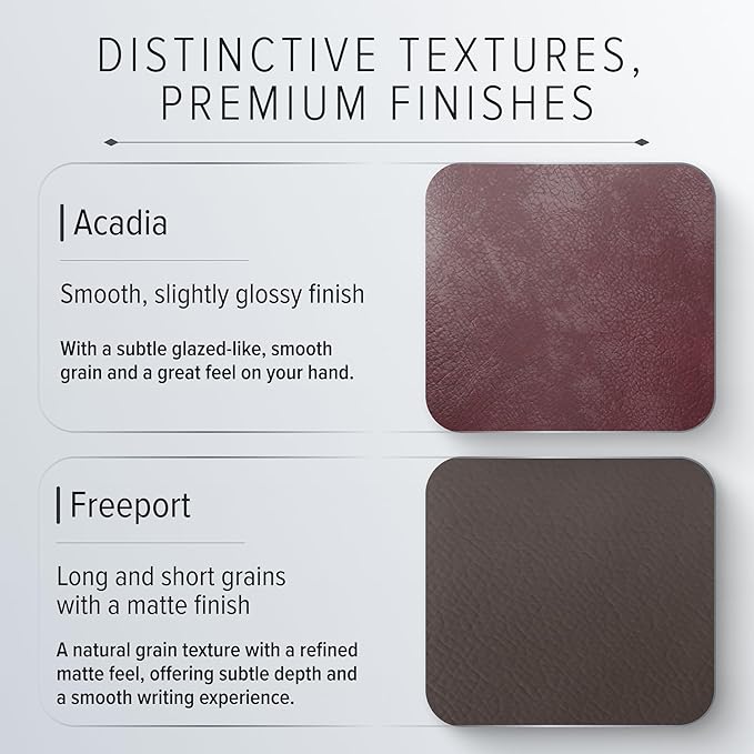 Gallery Leather Journal - Crafted in Maine, USA - Elegant Leather Writing Notebook with 192 Lined Pages - A Timeless Space for Your Thoughts - Acadia Navy - Air Force, 8x5.5, Desk Lined
