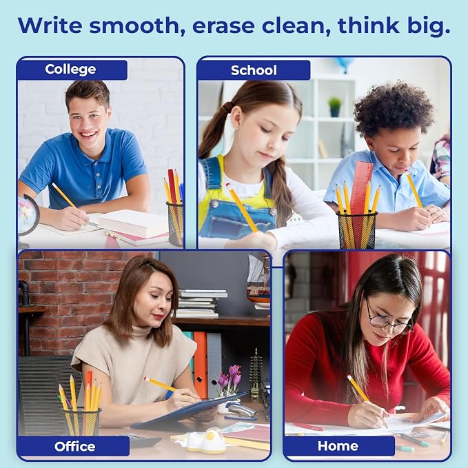 Rosmonde 210 Pack Pre Sharpened Pencils #2, Pencils With Top Erasers | Bulk School & Teacher Supplies, #2 HB, Pre Sharpened for Easy Use, Easy Hold Grip, Bulk School, Classroom & Office Supplies