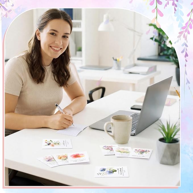 Tatuo 24 Pcs Watercolor Floral Christian Mini Notebook for Women Scripture Bible Verse Inspirational Notepads Pocket Prayer Journal for Church Gifts VBS Volunteer Appreciation Gifts 2026, 3.3 x 4.7 In
