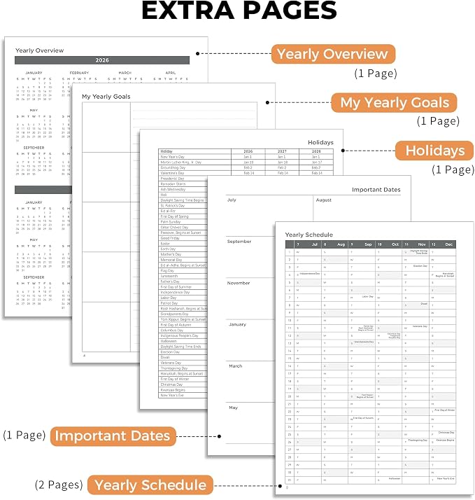 AHGXG Academic Planner 2026-2027, July 2026 - June 2027, Weekly and Monthly, 8.5" x 11", Hardcover, Spiral-Bound, Calendar, Agenda for Women, Student, School, 12-Month Tabs (Colourful Tree)