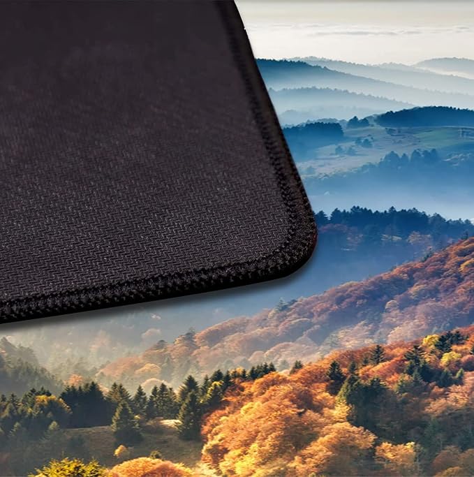 Large Mountain View Patterned Mouse Pad, Anti Slip Gaming Keyboard Desk Pad | Large Extended Mouse Pad; Full Desk Coverage; Waterproof Coating; Stable Anti-Slide Base For Gaming, Office, Study Daily Use