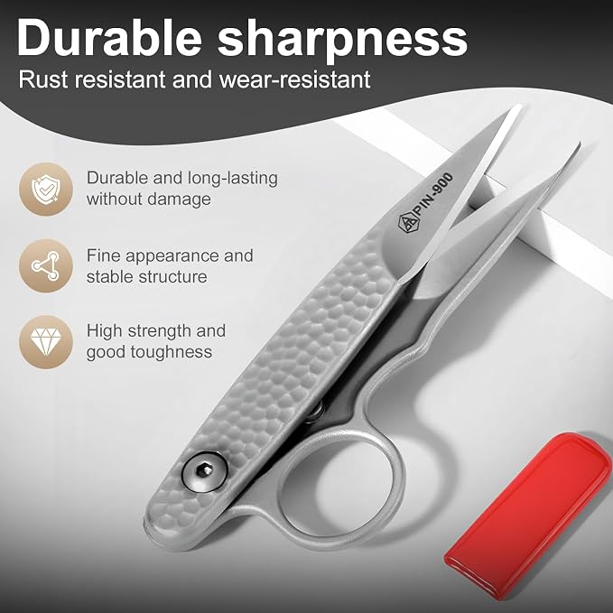 Runsgo Premium Tailor Scissors, Stainless Steel, Comfort Grip, Ambidextrous, Silver, Precision, 11.7cm x 4.3cm, 1 Count