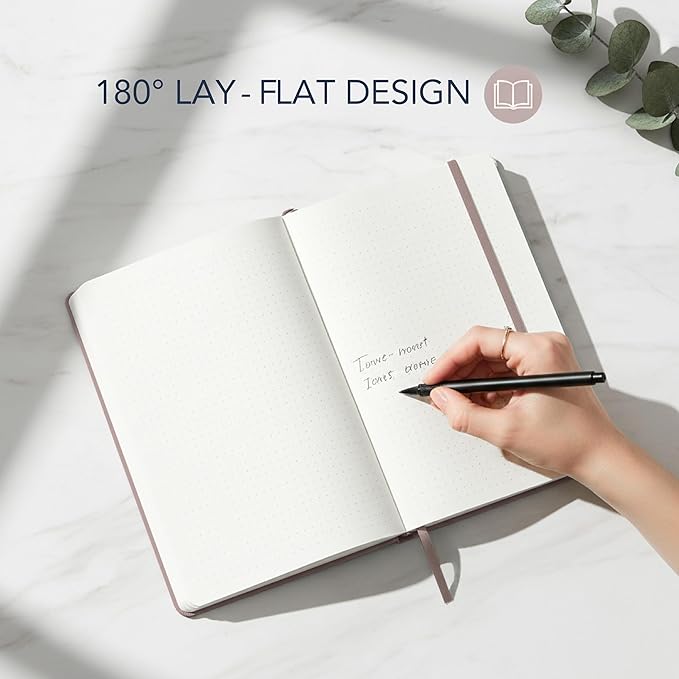 Mr. Pen- Dotted Journal Notebook, A5 Medium Size (5.7"x8.4") | 160 Pages (80 Sheets), Fabric Hardcover, 100 GSM Thick Paper, Bullet Dotted Journal for Planning, Tracking