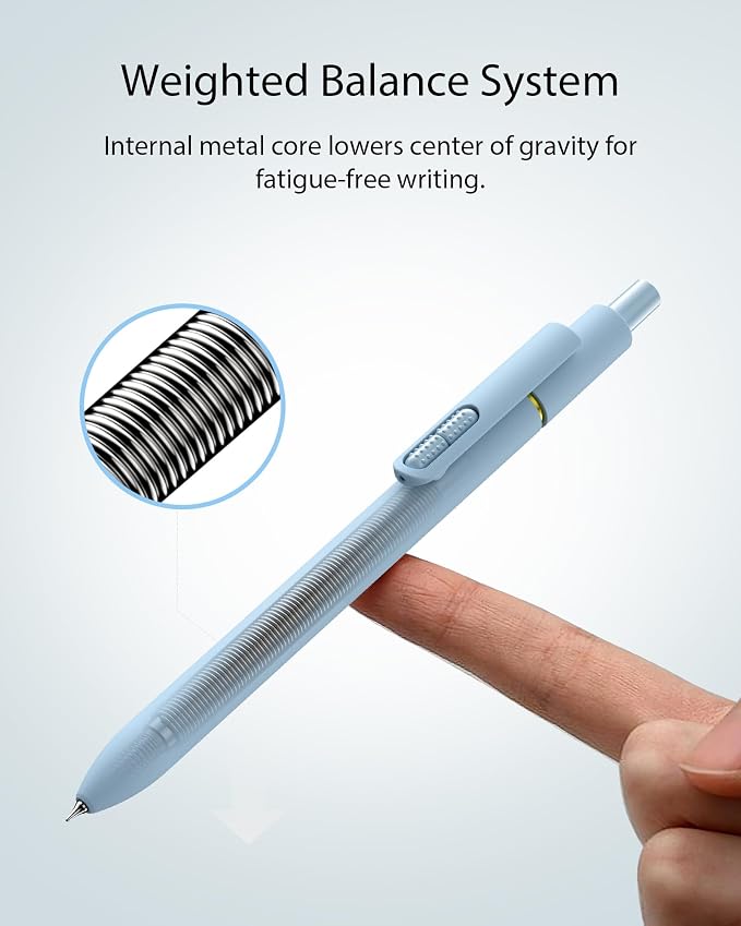 Hiacry 16 Pack Gel Pens, Quick-Dry Long Lasting Black Ink-0.7 MM Fine Point | Smooth Writing Fidget Pens, Stress Relief, No Smear, No Bleed, Journaling,Note Taking, Work, School,Office, Students & Adults