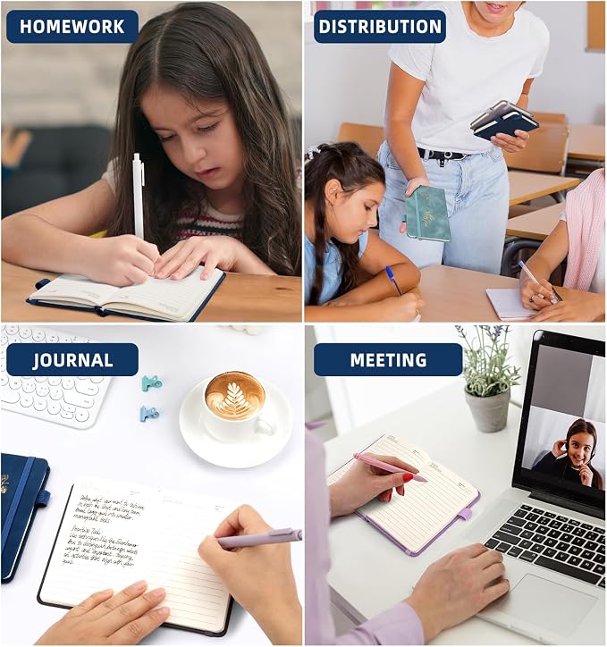 3 Pack Pocket Journaling Notebooks, A6 Small Notebook For Note Taking Journaling Notebooks Journals For Writing Mini Note Pads With Pen Holder 120 Pages 100 GSM Thick Paper-3 Deep Blue