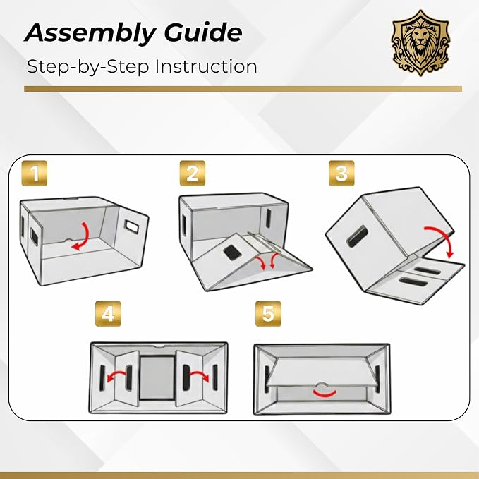Max Protection Magazine Storage Boxes with Lids - Heavy Duty, 5 Pack | 200 lb Test Corrugated, Made in USA, File and Document Organizer, White, Tool-Free Assembly