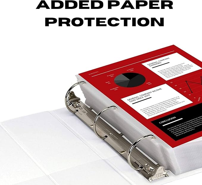 5 Inch 3 Ring Binder 2 Pack, Heavy Duty Locking D-Ring, Holds 950+ Sheets, PVC-Free, Assembled in USA, 8.5 x 11, Clear View Cover with Pockets, Customizable, Professional, White - Ring Binder Depot | Locking Rings, PVC-Free, Assembled in USA, 8.5 x 11,...