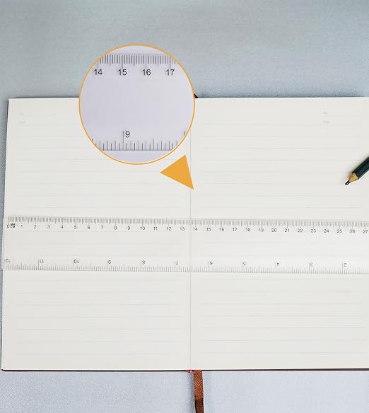 Clear Plastic Ruler, 12 inch Straight Ruler, Transparent Measuring Tools with Inches and Centimeters for School, Home and Office Supplies (2 Pack)
