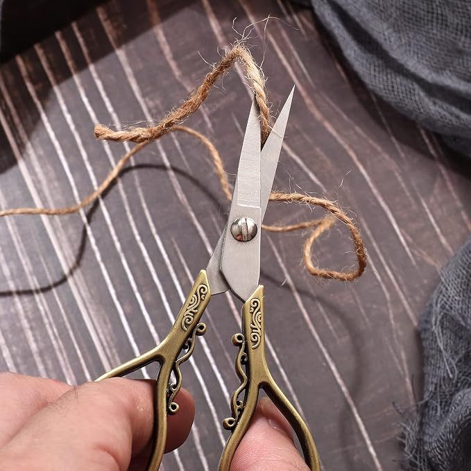 Small Sewing Scissors, Sharp Tip Precision Shears | for Embroidery, Craft, Needlework, Cross Stitch, Artwork, Paper, Detail Thread Cutting, 4.3in DIY Tool, with Cover