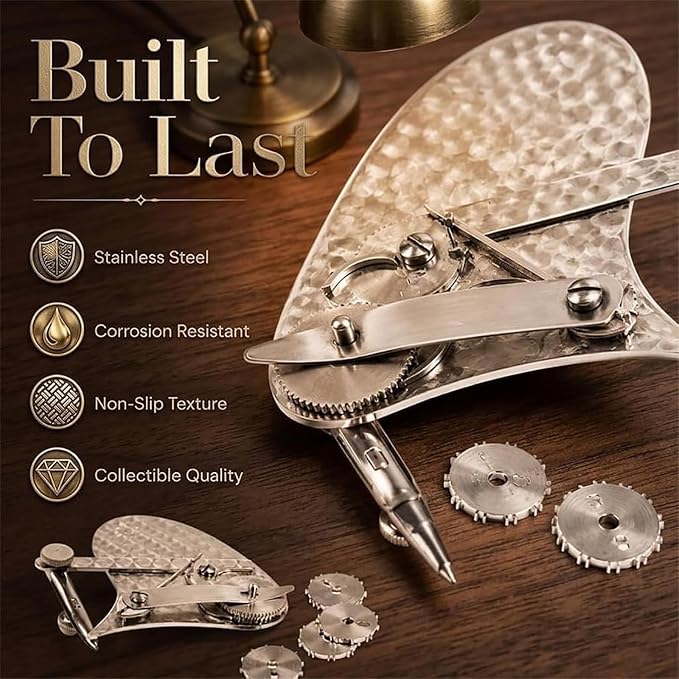 Vintage Precision Dotting Pen Set: The Blueprint Drafting Tool, Mechanical Gear Train Ruling Pen, Professional Technical Dotting Pen Kit for Drawing for Architects Designers Engineers (#A)
