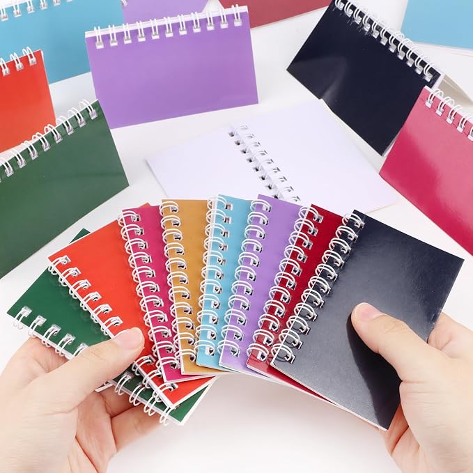 24Pack Pocket Notebook Small Notepad Pocket Notepad Small Spiral Notebook Mini 4x2.4 Pocket Notebook With Thick Paper, Memo Pads for Work, Home, Office, School, Gifts