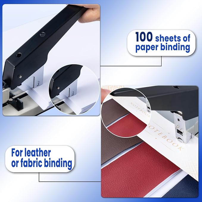 Stapler Heavy Duty 100 Sheets - Effortless,staplers for Desk,Capacity