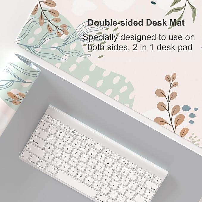Colorful Star Large Mouse Pad, Green Pink Waterproof Desk Mat, Abstract Boho Double Sided Computer Gaming Mouse Pad, XXL Full Desk Mousepad Non Slip Desk Pad for School Office Home 31.5" x 15.7"