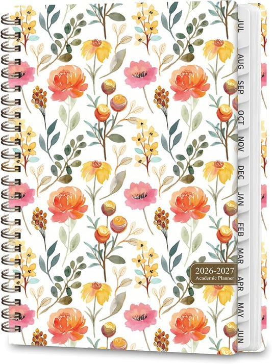 Planner 2026-2027, Weekly and Monthly Academic Planner, July 2026 - June 2027, Hardcover Calendar Agenda Book for School Year Planning, School Supplies for Teacher and Student, A5(6.3'' x 8.5'')