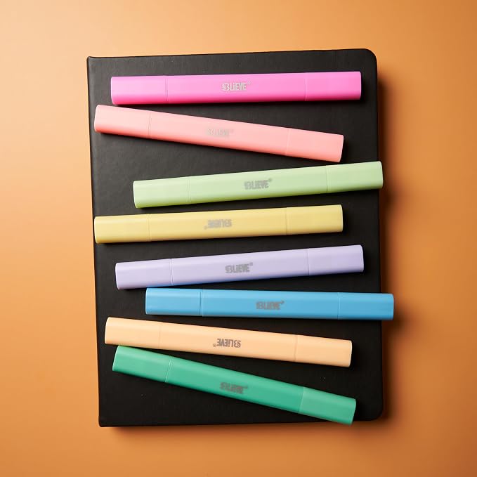 BLIEVE Bible Highlighters No Bleed Through, Pastel Colors, Dual Tip, 8 Pack | Aesthetic Cute Highlighters, Chisel Tip & Fine Point For Bible & Journaling, Back To School Supplies