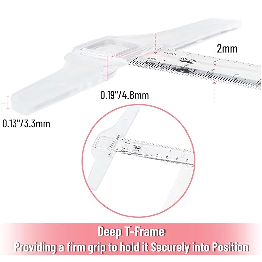 Mr. Pen- 12 Inches Plastic T Square Ruler, 3 Pack | Drafting T Square Transparent, T Ruler for Crafting, T Ruler Clear