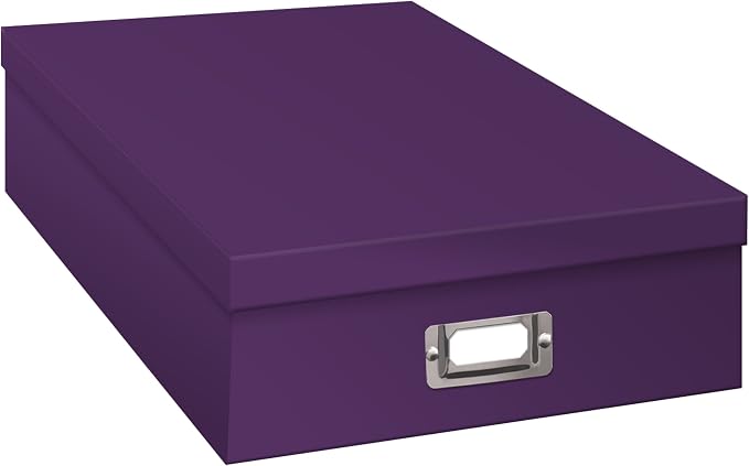 Pioneer Photo Albums OB-12S Bright Purple Storage Box 14.75 x 13 x 3.75 inch