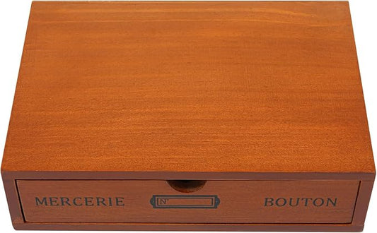single drawer storage box wooden desk organizer pine wood varnish finish for makeup jewelry stationery small items monitor riser stand home office