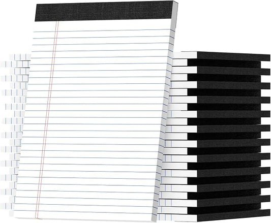 Legal Pads 8.5 X11.75, Narrow Ruled Notepads, 24 Pack, 30 Sheet/Pad | White Legal Pads, Tear Off Notepad, Perforated Writing Pad, Notebook Paper College Ruled, Notepads For Office Home School