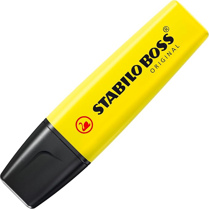 STABILO BOSS ORIGINAL - Highlighter | Pack of 4 - Yellow