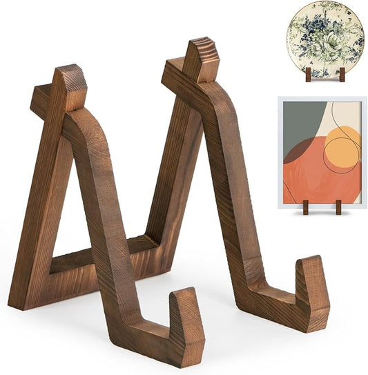 ANBOXIT Plate Display Stand, 8 Inch Plate Holder for Displaying, Decorative Picture Frame Dish Photo Plaque Platter Wood Stand | Decorative Plate Stand for Picture Frame Dish Photo Plaque Platter Wood Stand