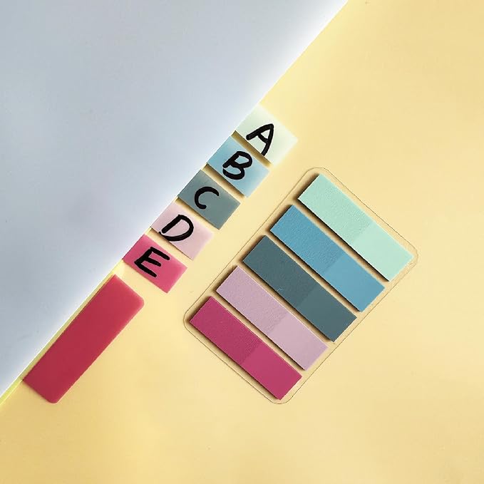 ELII 300 PCS Sticky Index Tabs 2 Inch Book Tabs Page Markers Lavender | Writable and Repositionable,File Tabs Self Adhesive, Labels for Pages Notebooks,Smooth writing,Transparent,Safety Material