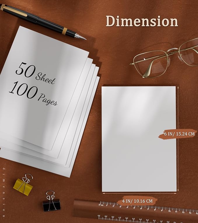 Notepads 4x6 - Blank Memo Pads - 50 Sheets per Notepad - Set of 6 | Small Writing Pads White Paper - Server Memo & Scratch Note Pads 4x6'' for Work, Mini Pocket for Office School Supplies