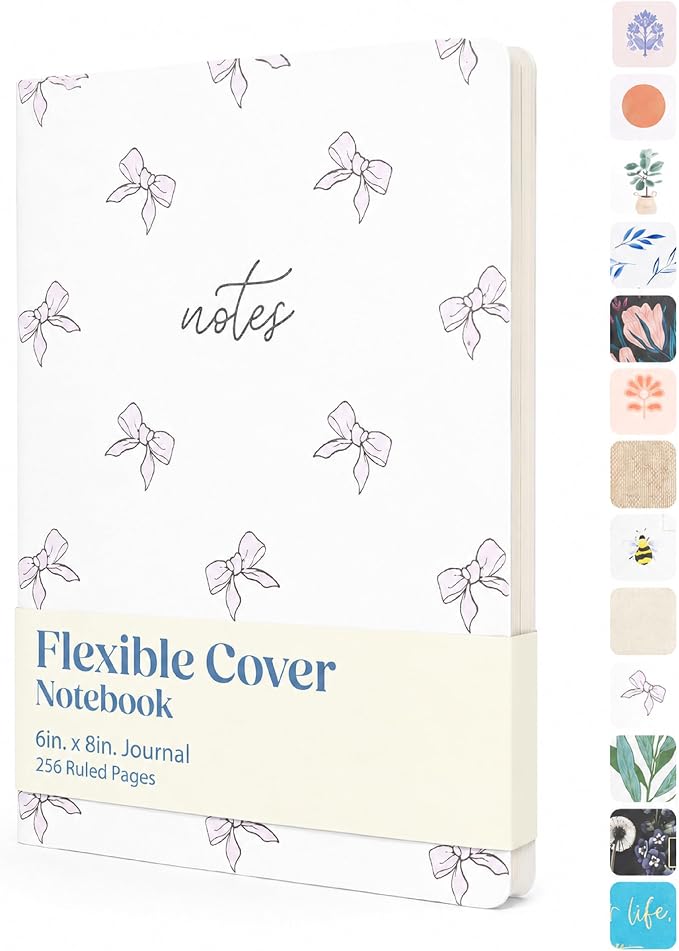 WORLD TRAVELER Eccolo A5 Hardbound Journal Notebook 256 Ivory Lined Pages | Sturdy Flexible Hardcover, 80GSM Acid-Free Ivory Pages, Smyth-Sewn Lay-Flat Binding, Ribbon Bookmark