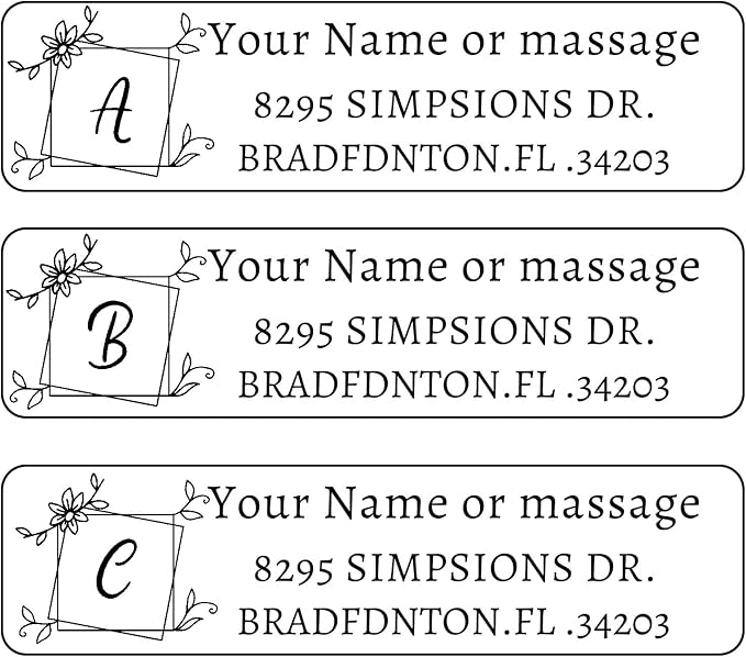 LINMAGCO Personalized Return Address Labels Clear 500 Pcs Mail Labels for Envelopes Weddings Self Adhesive Rectangle Elegant Name Stickers…