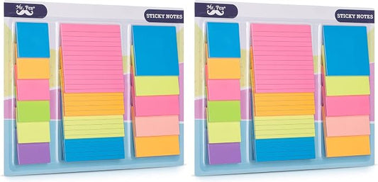 Mr. Pen- Sticky Notes Set, Assorted Sizes, 15 Pc, Bright Colors, Sticky Notes, Sticky Note Pads, Sticky Notes Variety (Pack of 2)