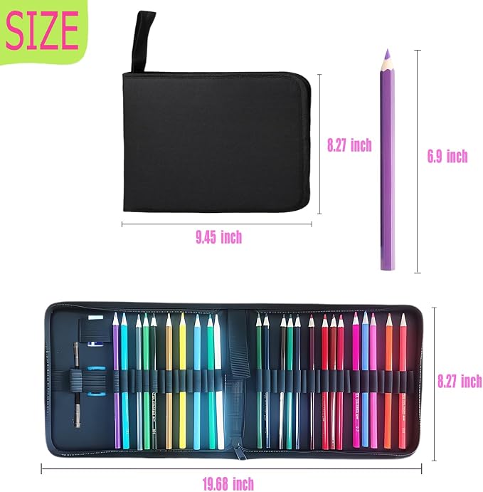 Premium Colored Pencils Set - Artist-Grade, Soft Oil-based Colored Pencils for Vibrant Drawing, Coloring & Sketching, Perfect for Artists, Beginners & Adults (24 pcs)