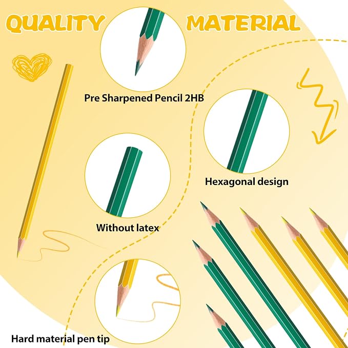 24 PCS Yellow Green Colored Pencils, Pre-sharpened Professional Wooden Art Pencils Set for Artists Painting | Premium Drawing Sketching Supplies (Yellow Green)