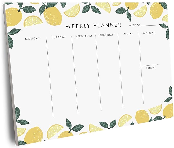 Weekly Planner 9 x 7, Productivity Planner for Goals & To-Do Lists | 52 Undated Tear-Off Sheets for To Do List, Goals, Priorities, Notes, Appointments, Planning Notebook for Work, School & Home