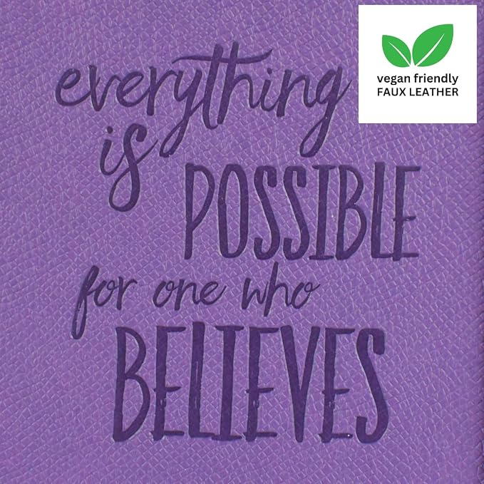 RICCO BELLO Lined Journal Notebook, Purple Inspiration, 5.7 x 8.4-Inch | Faux Leather Hardcover, College Ruled, 96 Sheets / 192 Pages, Pen Holder, For Work & Notes